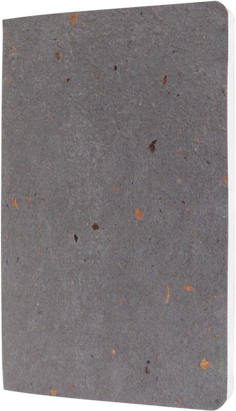 Cahier Sigel ReUp A5 Quadrillé Adhésif Reliure latérale Coques de grains de café Couverture souple Gris foncé Sans perforation 100 pages