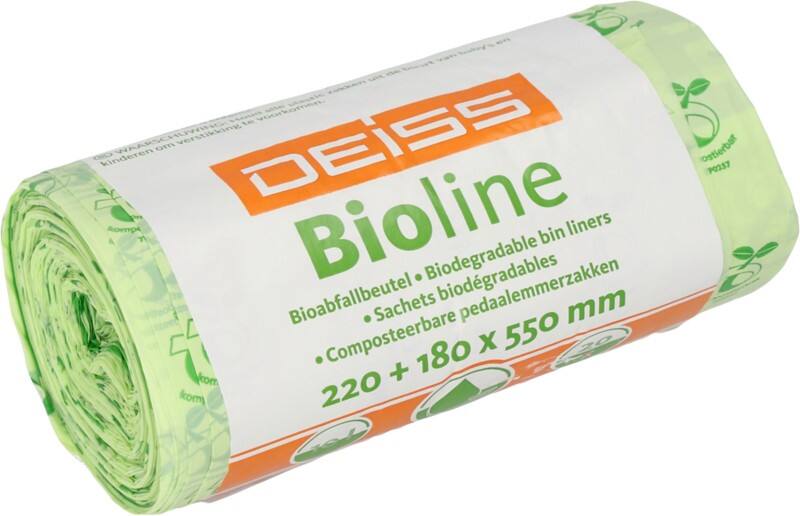 Sac-poubelle DEISS Bioline 10 L Vert 20 unités