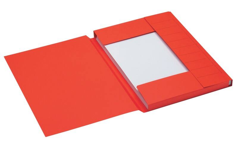 Farde à 3 rabats Djois Secolor A4 Rouge Carton