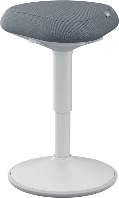 Tabouret assis Leitz Ergo 6544 avec assise confortable et réglable 47 - 64 cm jusqu'à 110 kg gris clair