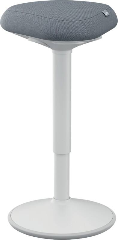 Tabouret debout Leitz Ergo 6545 avec assise confortable at réglable 57 - 82 cm jusqu'à 110 kg gris clair