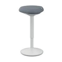 Tabouret debout Leitz Ergo 6545 avec assise confortable at réglable 57 - 82 cm jusqu'à 110 kg gris clair