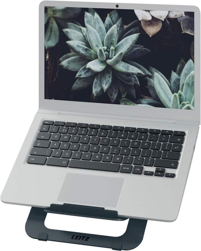 Rehausseur ergonomique et ultra-plat Leitz Ergo 6346 pour ordinateur portable hauteur ajustable jusqu'à 17" gris