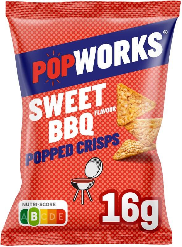 Chips POPWORKS Sweet Barbecue 16 g 12 unités