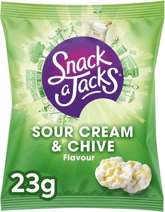 Galette de riz Snack a Jacks Sour Cream & Chives 23 g 8 unités