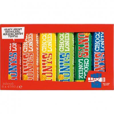 Chocolat Tony’s Chocolonely Proeverijtje Assortiment 6 unités de 50 g