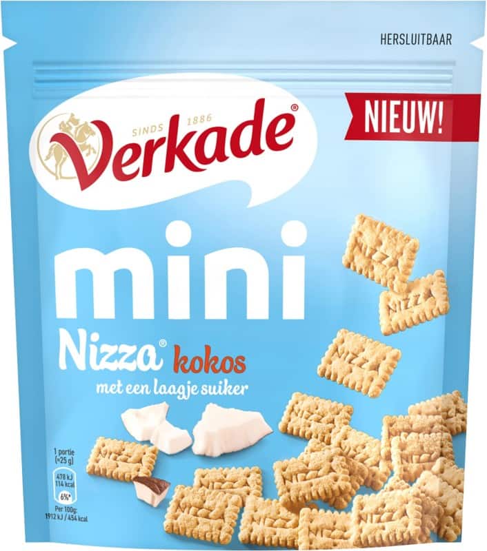 Biscuits Verkade Nizza mini Noix de coco 160 g