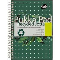 Cahier Pukka Recycled A5 Ligné Reliure à double fil latérale Carton Dos cartonné Vert Non perforé 110 pages 3 unités