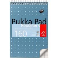 Bloc-notes Pukka Metallic Quadrillé Reliure à double fil supérieure Carton Dos cartonné Bleu métallisé Perforé 3 unités