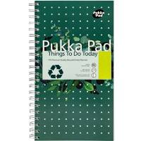 Cahier Pukka Recycled 152 x 280 mm Reliure à double fil Vert Non perforé 9766-REC 3 unités