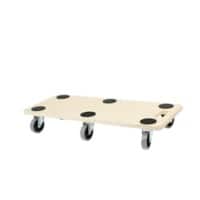 Base de roulettes Viking Realspace Rectangulaire Brun clair 680 x 290 x 110 mm