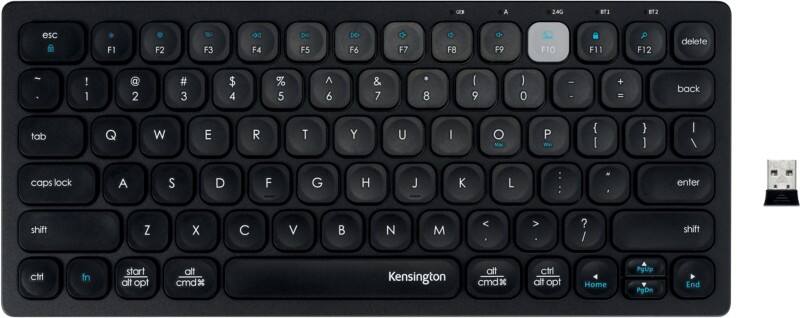 Clavier Compact dual Kensington Sans fil AZERTY Noir