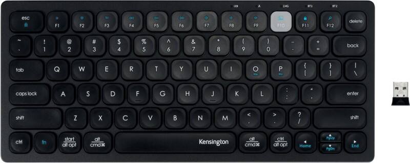 Clavier Comapct dual Kensington Sans fil QWERTZ (DE) Noir