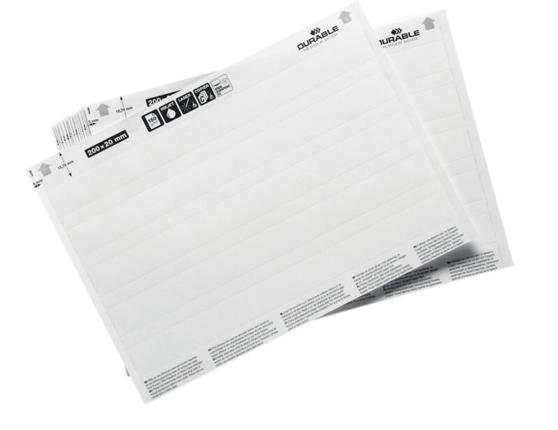 Planche d'insertion DURABLE 800002 20 (L) x 1,7 (H) cm 800002 100 Unités