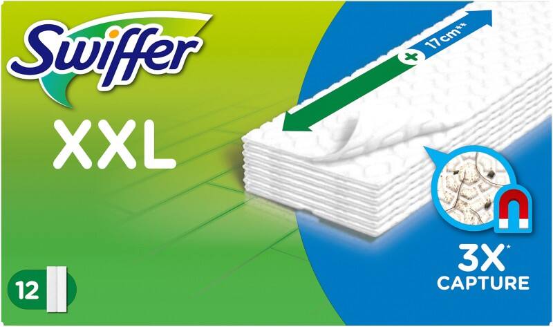 Recharges de lingettes sèches Swiffer XXL 12 unités