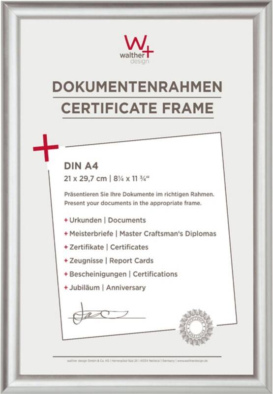 Cadre photo walther design A4 Argenté KP130S 23,8 (L) x 1,7 (P) x 32,8 (H) cm KP130S