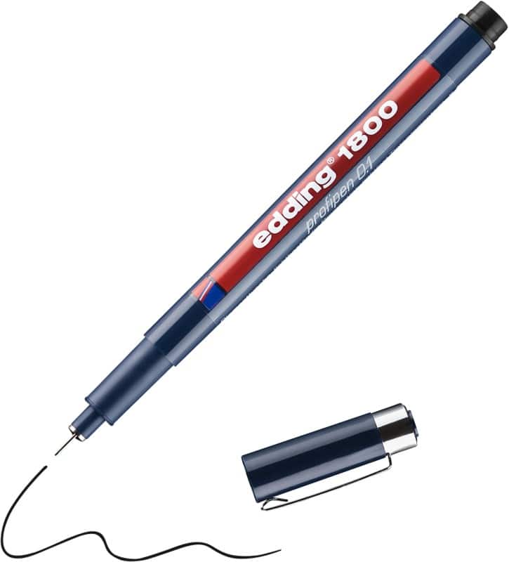 Stylo-feutre edding 0,25 mm Ogive Noir 1800