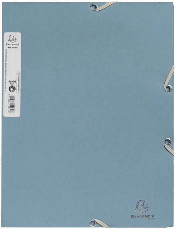 Farde à 3 rabats Exacompta AutentiK A4 Bleu, gris Carton 400 g/m²