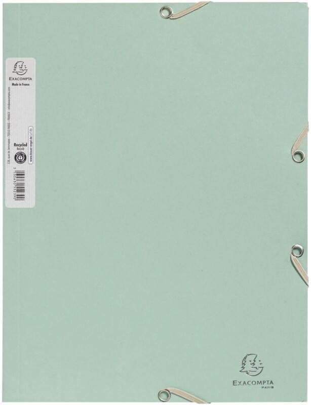 Farde à 3 rabats Exacompta AutentiK A4 Vert sauge Carton 400 g/m²