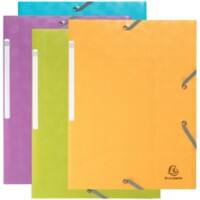 Farde à 3 rabats Exacompta Pop'N Co 55990E A4 PP (Polypropylène) Élastique 24 (l) x 32 (p) x 0,2 (h) cm Assortiment 4 Unités