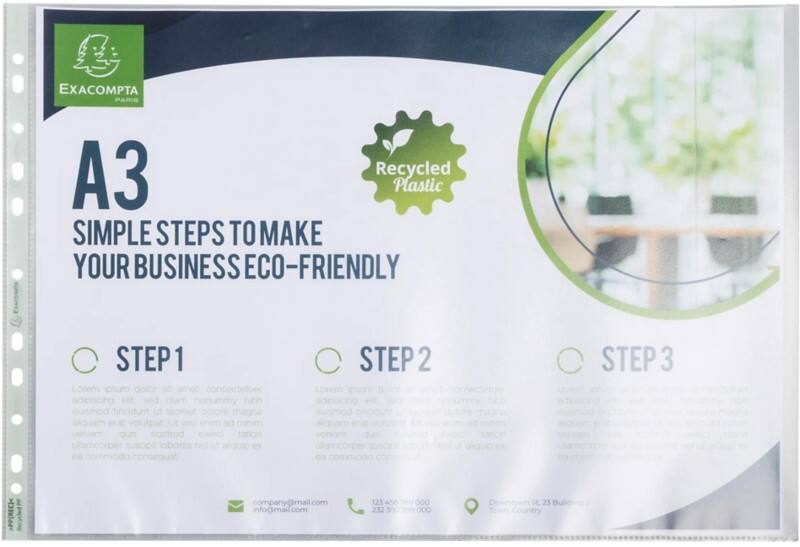 Pochettes perforées Exacompta Forever A4 Paysage Transparent 11 perforations 6230E 10 unités