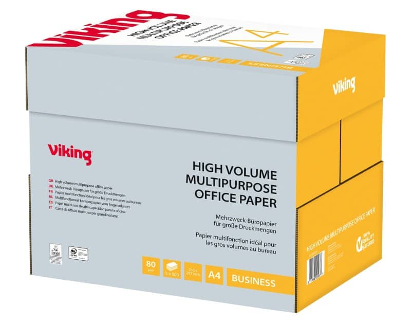 Papier imprimante Viking Business A4 80 g/m² Lisse Blanc 161 CIE 5 paquets de 500 feuilles