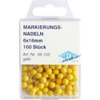 Épingles pour carte WEDO Métal Jaune 100 unités