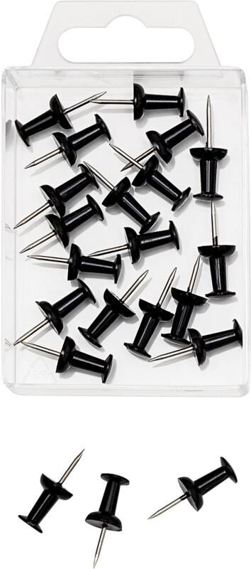 Épingles pour carte WEDO Métal Noir 20 unités