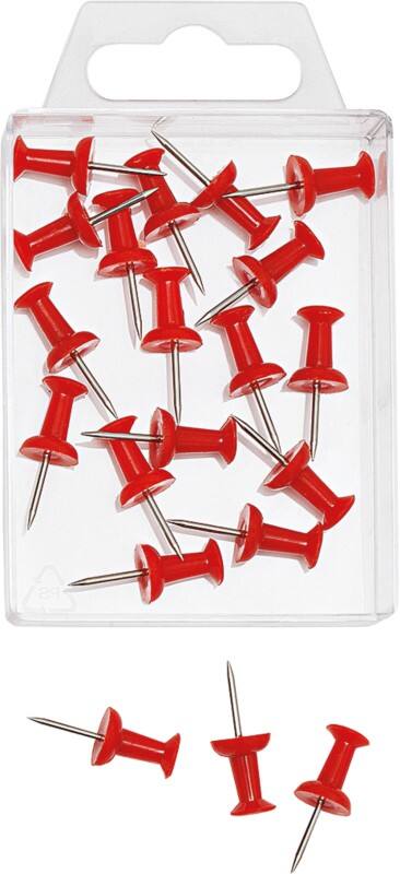 Épingles pour carte WEDO Métal Rouge 20 unités