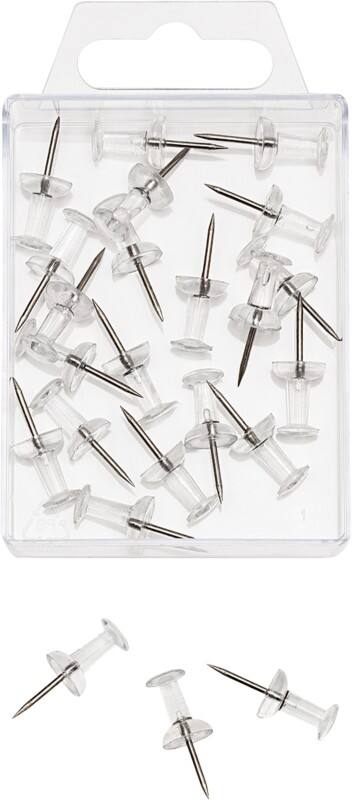 Épingles pour carte WEDO Métal Transparent 20 unités