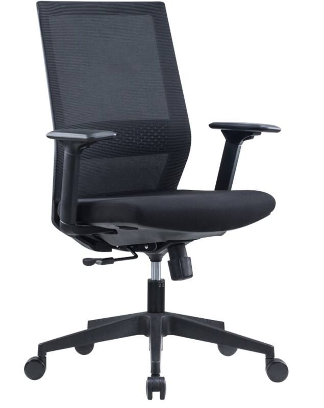 Siège de bureau Viking Vega Mécanisme synchrone Tissu maillé Accoudoirs 3D Siège réglable en hauteur Noir 110 kg 675 x 535 mm