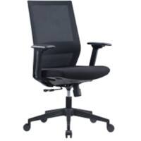 Siège de bureau Viking Vega Mécanisme synchrone Tissu maillé Accoudoirs 3D Siège réglable en hauteur Noir 110 kg 675 x 535 mm
