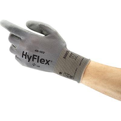 Gants de manutention HyFlex Nylon, PU (Polyuréthane) Taille 8 Gris 12 paires de gants