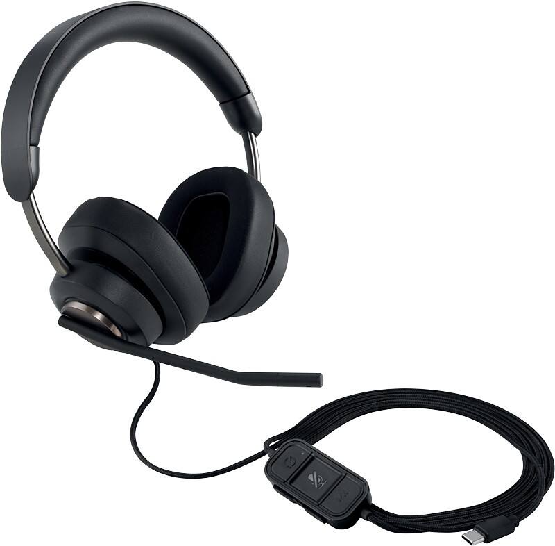 Casque audio Kensington ProVC K83451WW Avec fil Par dessus l'Oreille USB-C Réduction de bruit passive Avec Microphone Stéréo Noir