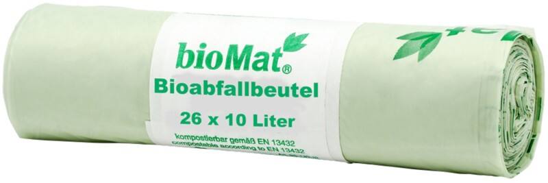 Sac-poubelle PAPSTAR BioMat Vert 10 L 26 Unités