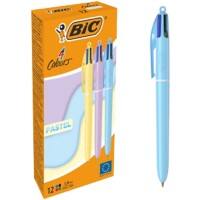 Stylo-bille BIC 4 Colours 517320 Assortiment 1 mm Moyen Bille Rechargeable 12 Unités
