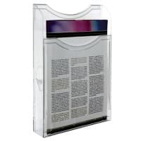 Porte-brochures A4 Portrait Archivo 2000 Montage mural Transparent 6121M CS TP 23,5 x 3,5 x 30 cm 6121M CS TP 2 Unités