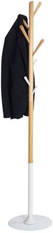 Portemanteau sur pieds Alba 8 crochets Blanc