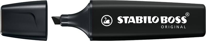 Surligneur STABILO BOSS ORIGINAL Noir Large Biseauté - 5 mm