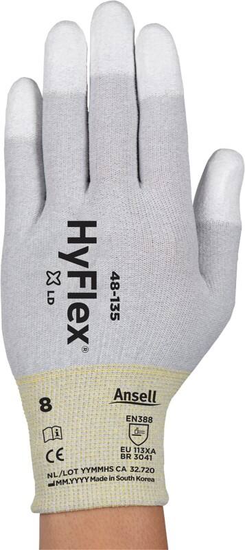 Gants Ansell HyFlex 48-135 Mechanical Protection Non jetables Nylon Taille 10 Gris 12 paires