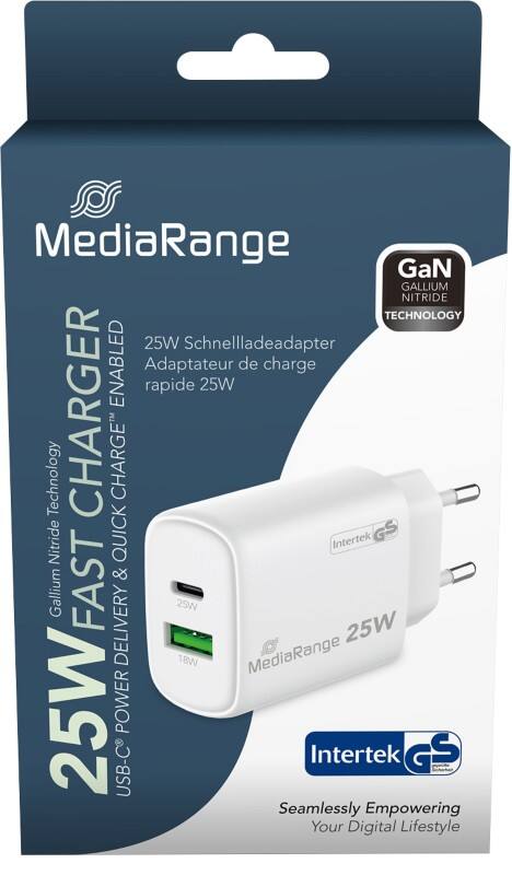 Adaptateur MediaRange 25 W Blanc MRMA112-2
