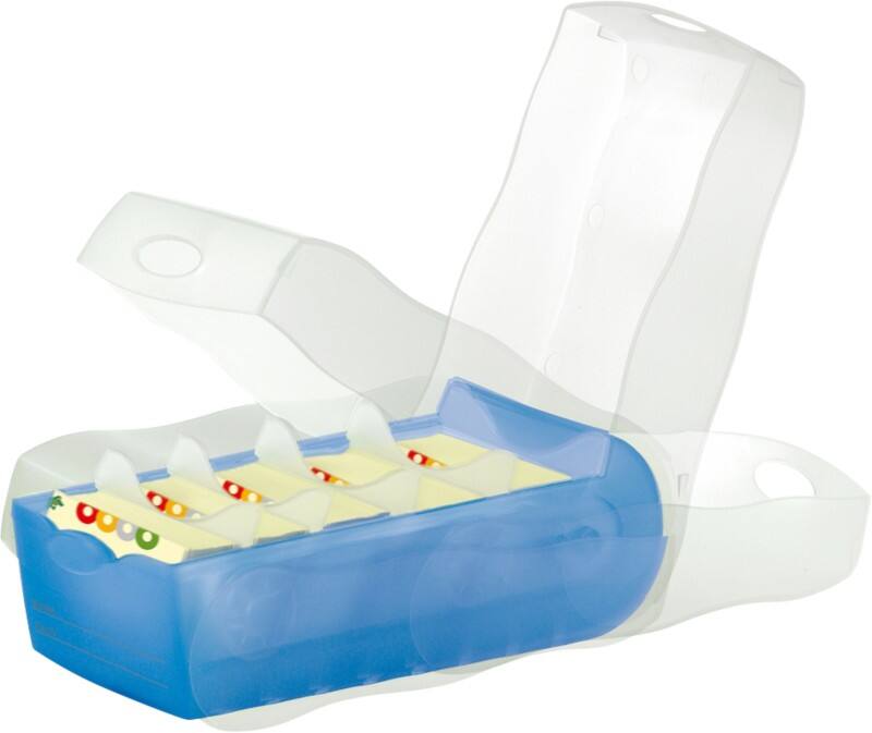 Boîte à fiches HAN Croco A8 PP (Polypropylène) Bleu 1 boîte + 100 fiches