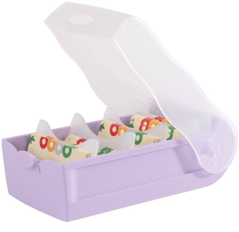 Boîte à fiches HAN Croco A8 PP (Polypropylène) Violet 1 boîte + 100 fiches