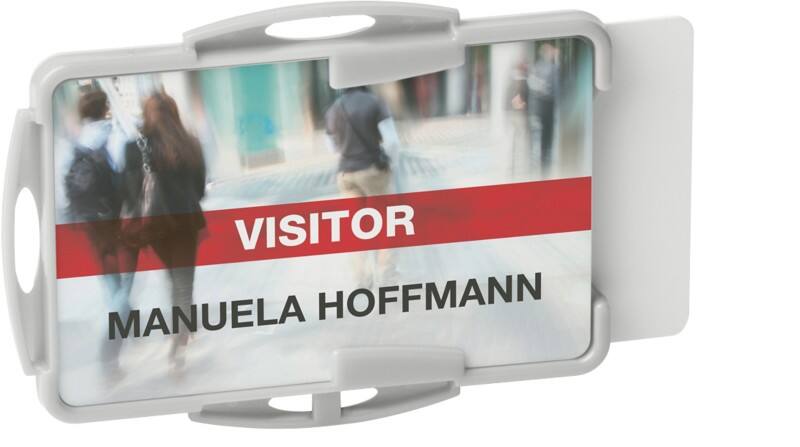 Porte-cartes DURABLE Double Sans clip 9,5 x 7 cm PS (Polystyrène) Gris 10 unités