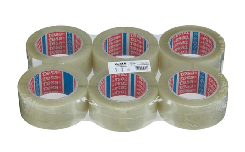 Ruban adhésif d'emballage tesa Bruit Élevé tesa pack Transparent 50 mm (L) x 132 m (L) PET (Polytéréphtalate d'éthylène) 60418 6 Rouleaux