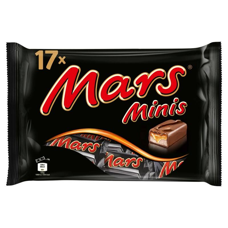 Mini barre chocolatée Mars Minis 17 Unités de 18 g