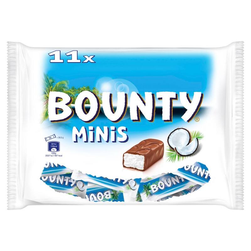 Mini barre chocolatée Bounty Minis 11 Unités de 28,5 g