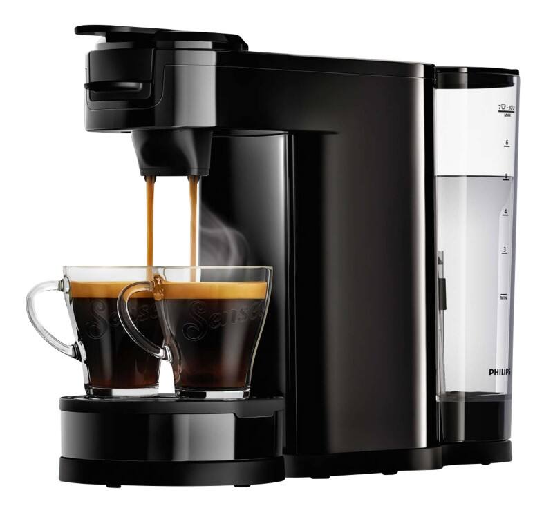 Machine à café à capsule Senseo Switch HD6592/64 1 L Métal, Plastique Noir