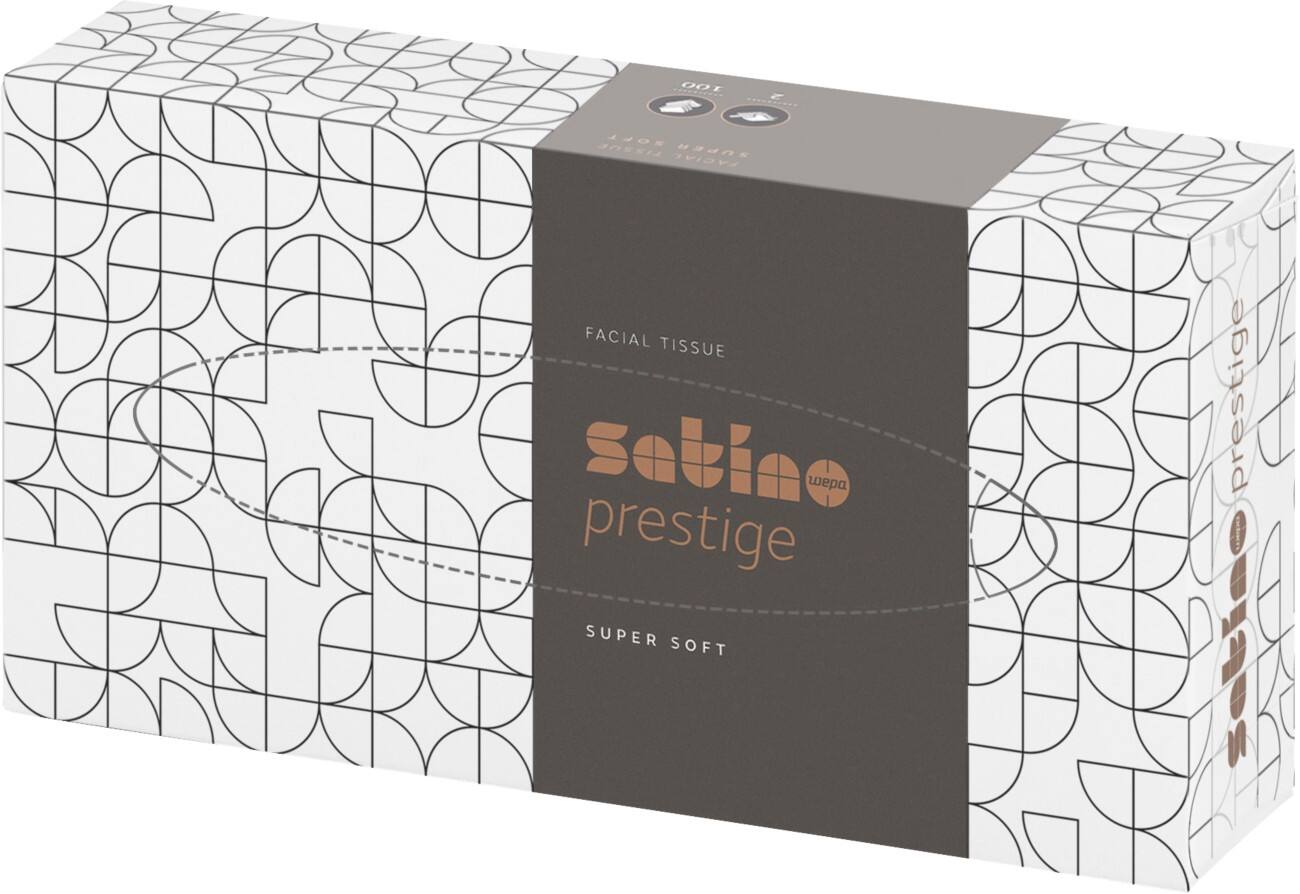 Mouchoirs Satino Prestige Flat Box 2 épaisseurs Blanc 206459 100 unités