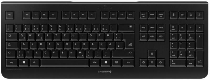 Clavier sans fil CHERRY QWERTZ Noir KW300